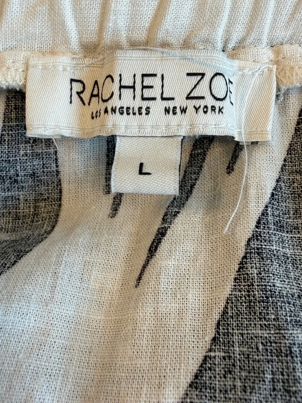 Rachel Zoe Creme & Black Patterned Wrap Skirt